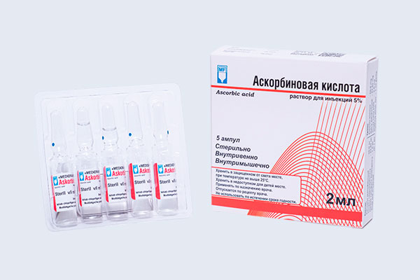 Аскорбиновая кислота раствор для инъекций 5%